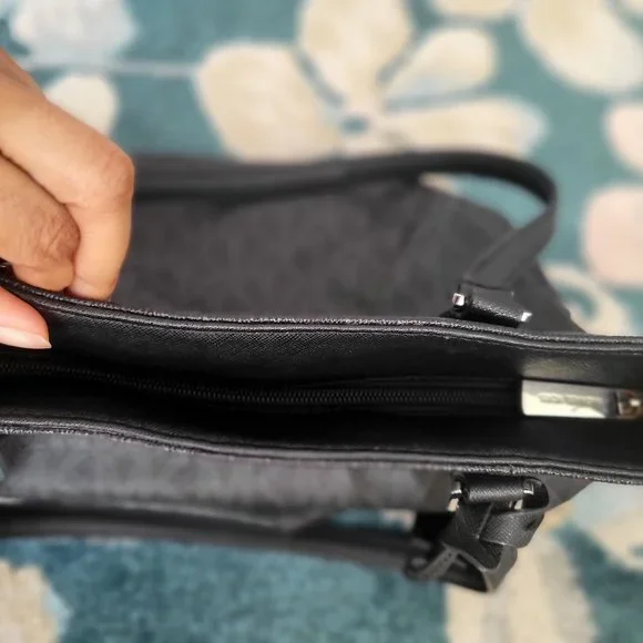 Michael Kors Black Leather Tote - Picture 4 of 7